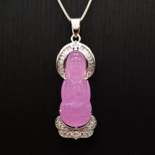 Load image into Gallery viewer, Nature Jade Guanyin Pendant Necklace Gift Jewelry charm Blessing Fortune New hh