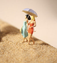 Load image into Gallery viewer, 1:64 Painted Figure Model Miniature Resin Diorama Sand Toy Beach Pool Sunbath