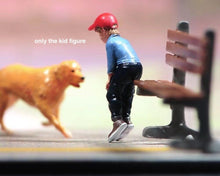 Load image into Gallery viewer, 1:64 Painted Figure Model Miniature Resin Diorama Sand Toy Kid Boy Cap Sitting