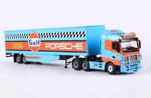 Load image into Gallery viewer, MJ 1:64 Blue Gulf SANY Trailer Container Truck Model Diecast Metal Car New Collection