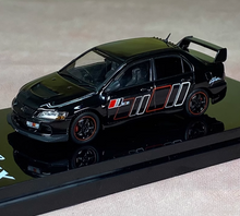 Load image into Gallery viewer, HJ 1:64 Black Rally Evolution EVO VII Lancer Sport Model Diecast Metal Car New