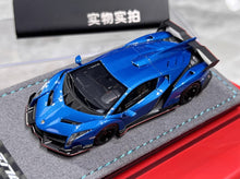 Load image into Gallery viewer, DMH 1:64 Blue Veneno Super Racing Sports Model Diecast Resin Car New Collection
