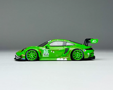 Load image into Gallery viewer, 1:64 Green Dinosaur H300 Trailer Truck 911 GT3 Set Model Diecast Metal Car New Collection