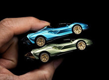 Load image into Gallery viewer, TSC 1:64 Blue Green Sian Super Racing Sports Model Diecast Metal Car New Collection