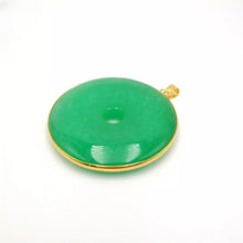 Load image into Gallery viewer, Nature Jade Green Round Pendant Necklace Gift Jewelry charm Blessing Luck new