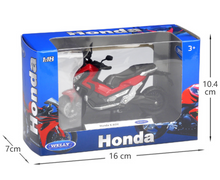 Load image into Gallery viewer, WELLY 1:18 2018 X-ADV Racing Sports Model Toy Diecast Metal Motorcycle