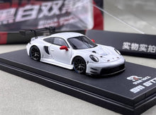 Load image into Gallery viewer, SR 1:64 White 911 GT3 R Racing Sports Model Diecast Metal Car New Collection