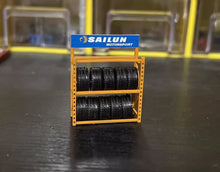 Load image into Gallery viewer, 1:64 Painted Figure Model Miniature Resin Sand Tire Rack Toy Felgenbaum Ornament Collection