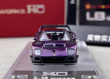 Load image into Gallery viewer, Star 1:64 Purple F40 LBWK Acrylic Base Racing Sports Model Diecast Metal Car