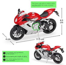 Load image into Gallery viewer, WELLY 1:18 MV F3 800 Racing Sports Model Diecast Metal Motorcycle