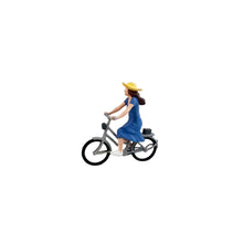 Load image into Gallery viewer, 1:64 Painted Figure Mini Model Miniature Resin Diorama Sand Bicycle Rural Outing