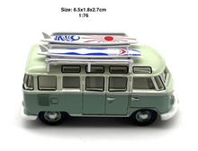 Load image into Gallery viewer, 1:76 Green VW T1 Samba Camper Van Classic Vintage Model Diecast Metal Car