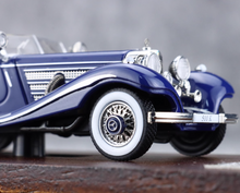 Load image into Gallery viewer, Liberty 1:64 Blue 500K Vintage Convertible Sports Model Diecast Metal Car New Collection
