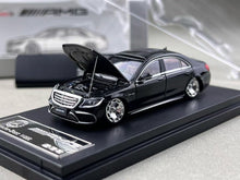 Load image into Gallery viewer, RM 1:64 Black S63 W222 V12 VIP Luxury Sedan Sports Model Diecast Metal Car New Collection