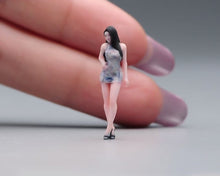 Load image into Gallery viewer, 1:64 Painted Figure Model Miniature Resin Diorama Sand Beauty Qipao Lady Girl