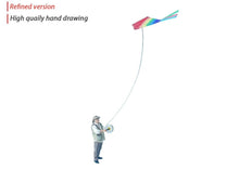 Load image into Gallery viewer, 1:64 Painted Figure Mini Model Miniature Resin Diorama Kite Flying Set Boy Kid