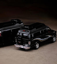 Load image into Gallery viewer, MK 1:64 Black Decal E350 XLT Van Motorhome RV Sport Model Diecast Metal Car