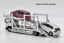 Load image into Gallery viewer, UM 1:64 White 500 HINO Ranger Double Transport truck Model Diecast Metal Car