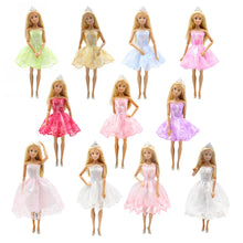 Load image into Gallery viewer, Barbie Doll Clothing 11.5" Girl Wear Party Lady Outfits 1/6 Princess Dress Wedding
