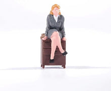 Load image into Gallery viewer, 1:64 Painted Figure Model Miniature Resin Diorama Lady Special Agent Cabinet Toy Collection
