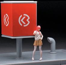 Load image into Gallery viewer, 1:64 Painted Figure Mini Model Miniature Resin Diorama Sand Pink Hair Girl Toy New