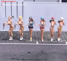 Load image into Gallery viewer, 1:64 Painted Figure Mini Model Miniature Resin Diorama Sand Sexy Lady Hot Girl