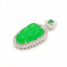 Load image into Gallery viewer, Nature Jade Leaf Bling Pendant Necklace Gift Jewelry charm Blessing Lucky New