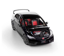 Load image into Gallery viewer, WELL 1:18 Black JDM Civic Vtec Type R FD2 Sports Diecast Model Metal Car New