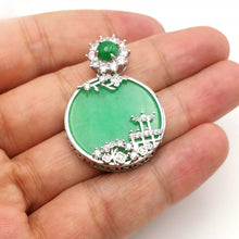 Load image into Gallery viewer, Nature Jade Pavilion View Pendant Necklace Gift Jewelry charm Blessing Fortune s