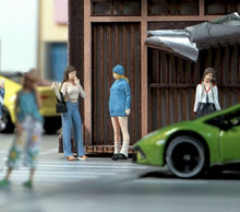 Load image into Gallery viewer, 1:64 Painted Figure Mini Model Miniature Resin Diorama Sand Trendy Girl Lady Toy