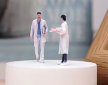 Load image into Gallery viewer, 1:64 Painted Figure Model Miniature Resin Diorama Sand Doctor Surgeon Lady Man A
