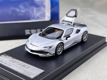 Load image into Gallery viewer, SH 1:64 Silver Novitec SF90 Hard Top Racing Sports Model Diecast Metal Car New Collection