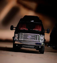 Load image into Gallery viewer, MK 1:64 Black Decal E350 XLT Van Motorhome RV Sport Model Diecast Metal Car