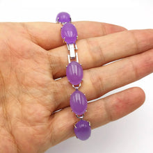 Load image into Gallery viewer, Nature Jade Beaded Bracelet Jewelry Blessing Lucky Fortune Gift For Her Purple I