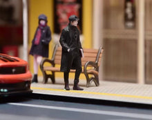 Load image into Gallery viewer, 1:64 Painted Figure Model Miniature Resin Diorama Sand British-style Man Black