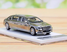 Load image into Gallery viewer, SH 1:64 Plating Silver Maybach S600 Pullman Limousine Model Diecast Metal Car