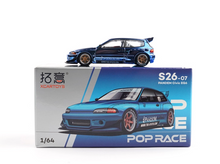 Load image into Gallery viewer, Poprace 1:64 Plating Blue Civic EG6 Pandem Sports Model Diecast Metal Car New Collection