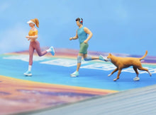Load image into Gallery viewer, 1:64 Painted Figure Model Miniature Resin Diorama Sand Pet Walk Dog Puppy Toy