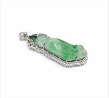 Load image into Gallery viewer, Nature Jade Budha Hand Pendant Necklace Gift Jewelry charm Blessing Lucky New d