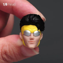 Load image into Gallery viewer, 1:12 Painted Head Figure Model Miniature Resin Diorama Face Man Cool Super Boy Collection