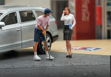 Load image into Gallery viewer, 1:64 Painted Figure Mini Model Miniature Resin Diorama Golf Man Secretary Lady New Scene