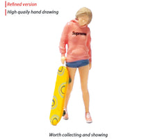 Load image into Gallery viewer, 1:64 Painted Figure Mini Model Miniature Resin Diorama Toy Skate Board Boys Girl