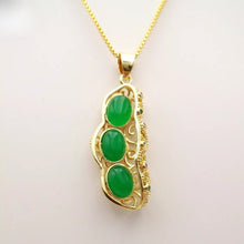 Load image into Gallery viewer, Nature Jade Lucky Beans Pendant Necklace Gift For Woman Jewelry charm Blessing F