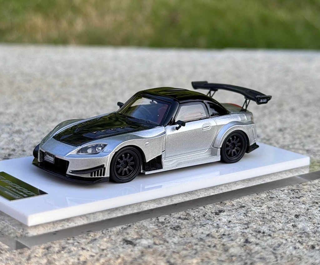 Onemodel 1:64 Silver JDM JS AP S2000 Racing Sports Model Diecast