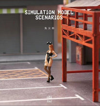 Load image into Gallery viewer, 1:64 Painted Figure Mini Model Miniature Car Scenes Resin Toy Rabbit Bunny Girl
