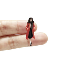 Load image into Gallery viewer, 1:64 Painted Figure Mini Model Miniature Resin Diorama Girl Red Coat Black Hair