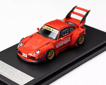 Load image into Gallery viewer, SW 1:64 Red 911 RWB 993 Big Spoiler Racing Sports Model Diecast Metal Car New Collection