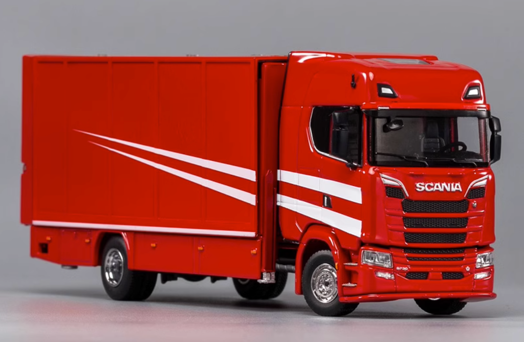 GCD 1:64 Red Scania S730 Enclosed Double Deck Tow Truck Model GCD 1:64 Red Scania S730 Enclosed Double Deck Tow Truck Model