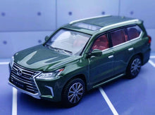 Load image into Gallery viewer, JKM 1:64 Green 2016 LX570 SUV Off Road Sports Model Diecast Metal Car New