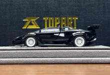 Load image into Gallery viewer, Topart 1:64 Black LBWK Countach Racing Sports Model Diecast Metal Car New Collection